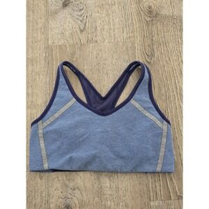 The North Face Womens Blue Heathered Racerback Sports Bra Size Medium PQ 696360